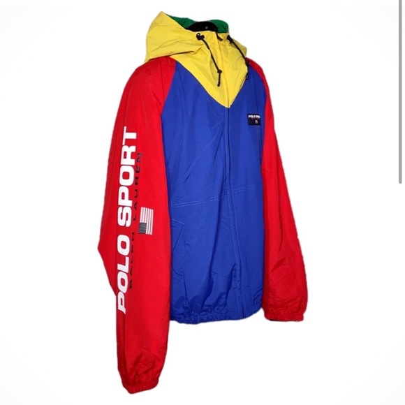 NWT POLO SPORT Ralph Lauren Colorblock Hooded Windbreaker Jacket size L - Picture 11 of 16